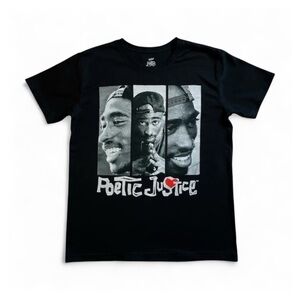 ★ 2PAC “Poetic justice” Unisex Casual T-shirt - Black ★